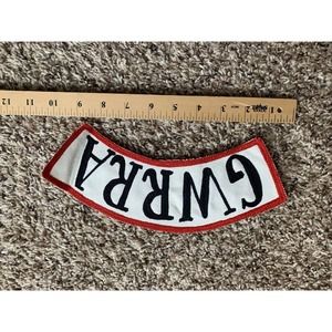 Large 9" GWRRA Goldwing Riders Assoc. Rocker Patches Black Letters